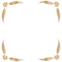 golden frame with flowers