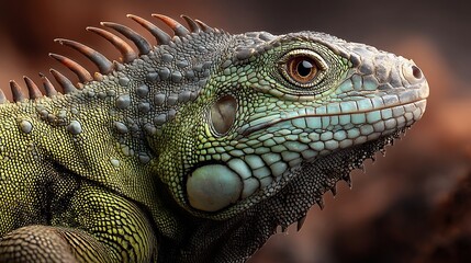 Obraz premium Close-up profile of iguana