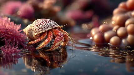 Coastal hermit crab detail