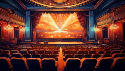 cinema screen with seats