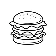 Outline of a Double Cheeseburger