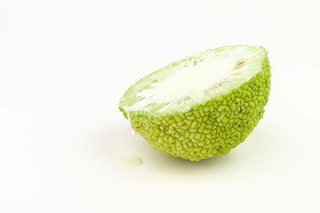 Maclura Orange exotic fruit on white background