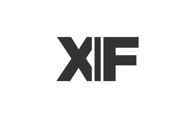 Obraz premium XIF logo design template with strong and modern bold text. Initial based vector logotype featuring simple and minimal typography. Trendy company identity.
