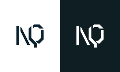 Creative minimal abstract letter NR logo.