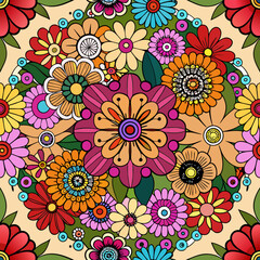 Fototapeta premium Seamless Vector of Flowers