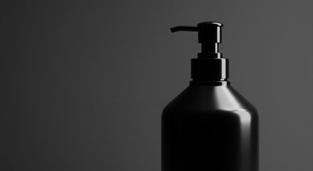 Fototapeta premium Modern black pump bottle design.