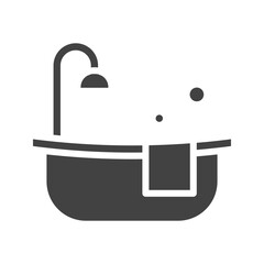 Bath Tub icon vector image. Suitable for mobile apps, web apps and print media.
