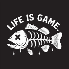 A fish with a black and white pattern on it