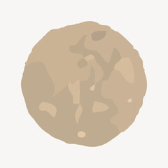 Brown ball element, colorful round circle shape design rock collage element vector