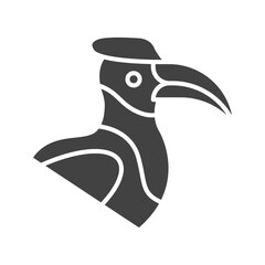 Hornbill icon vector image. Suitable for mobile apps, web apps and print media.