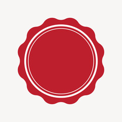 Jagged circle badge, award label collage element vector