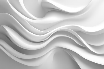 Fototapeta premium Abstract modern minimal white and gray background. Dynamic curve motion shapes composition. Smooth and clean subtle design. Simple geometric concept. Suit for poster, advertising