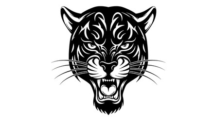 Obraz premium Tribal Animal design. for design. black and white. animal tatoo.
