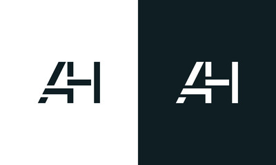 Obraz premium Creative minimal abstract letter H logo.