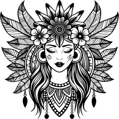 Boho Element Vector Tribal Design