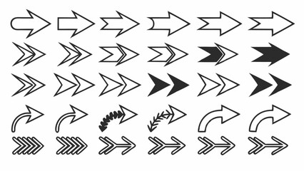 Naklejka premium vector set of arrows