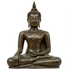 Buddha statue isolated on a white