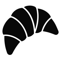 Fresh baked croissant icon