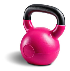 Pink keetlebell isolated on transparent background. PNG