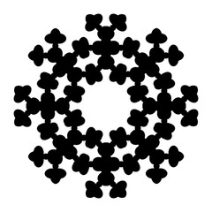 Geometric Shape In Black Outline 