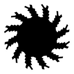 Geometric Form Presented As A Black Outline 