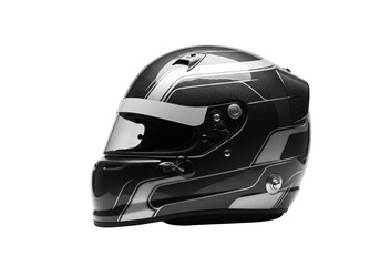 Fototapeta premium Racer's helmet isolated on a white background