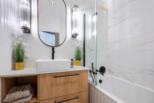 Modern bathroom interior