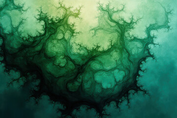 Mesmerizing Ink Swirls: Olive & Mint Dance in Dreamlike Water Photography