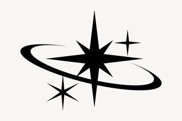 Celestial navigation star compass illustration vector