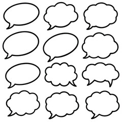 Obraz premium Set of Blank Speech Bubbles