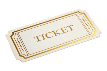 PNG Vintage entry ticket with decorative border and gold accents