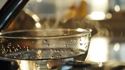Glass of water with droplets,kitchen background,simplicity in everyday moments,drinking water,water resources,conservation concept 