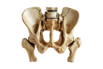 Human hip joint isolated on transparent background
