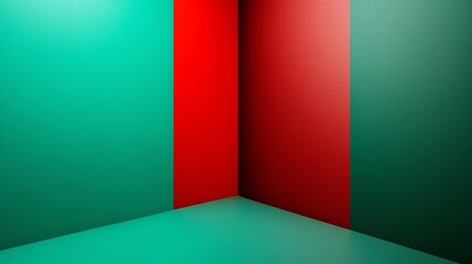 Obraz premium Abstract corner with vibrant colors and shadows