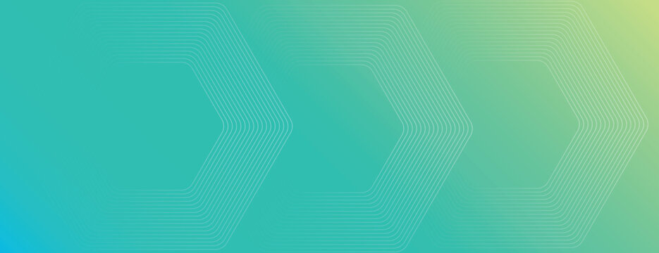 Gradient background with teal and yellow colors, featuring geometric hexagon patterns. The teal background adds a modern, textured look. Minimal abstract hexagon pattern vector gradient background