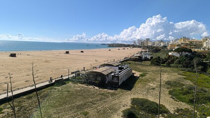 Empty Beach, in a small summer city