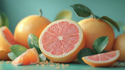 A variety of citrus fruits