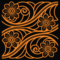 Abstract Flower Wave Line Art Set – Black & White Minimal Design Collection.