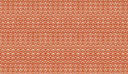 Geometric orange pattern featuring zigzag lines and circular elements, repeating seamlessly across surface for design applications
