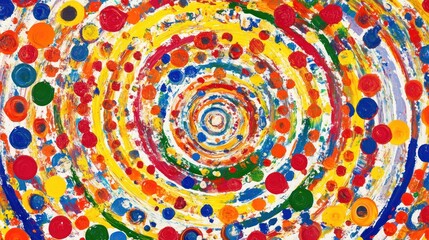 Colorful Circular Abstract Painting