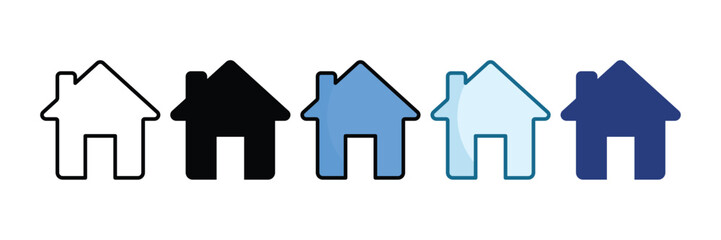 Home Icon Icon Set Multiple Style Collection