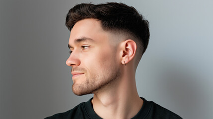 Obraz premium A professional showcasing a fresh haircut for community benefit