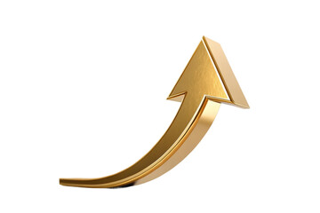 PNG Golden arrow symbolizing growth and success