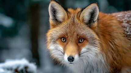 Fototapeta premium Red Fox in Winter Woods