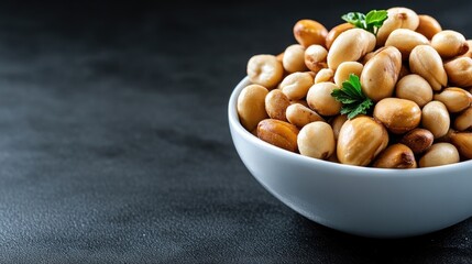 Roasted, preserved seeds in a bowl