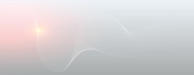 A soft gradient digital background, background with light gray and pink gradient, background featuring smooth, flowing wave patterns. Minimal abstract gradient wavy line vector digital background