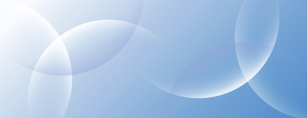 Soft blue background with overlapping translucent circles. The blue background has a smooth, gradient texture, creating a calming effect. Minimal abstract circles vector gradient background