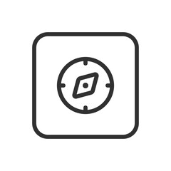 Compass Map Icon – Navigation and Orientation Tool Symbol