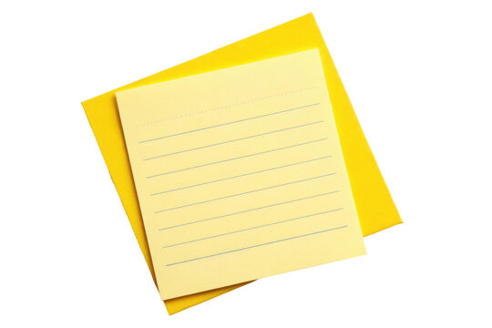 PNG Blank lined yellow notepad on surface