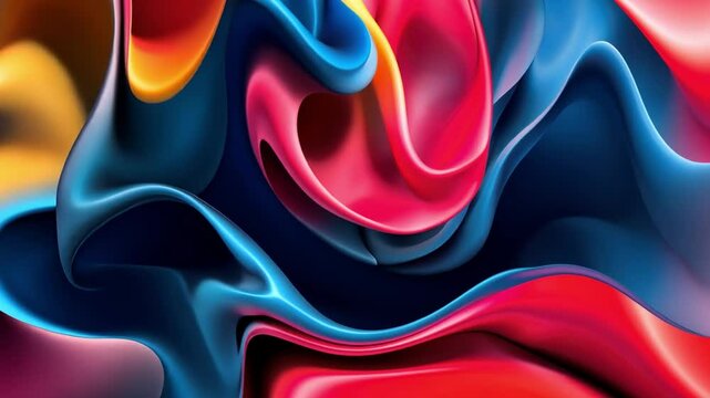 Vibrant Fluidity: A stunning digital artwork showcases an amalgamation of flowing colors and textures, where hues dance and meld, creating an immersive visual experience.